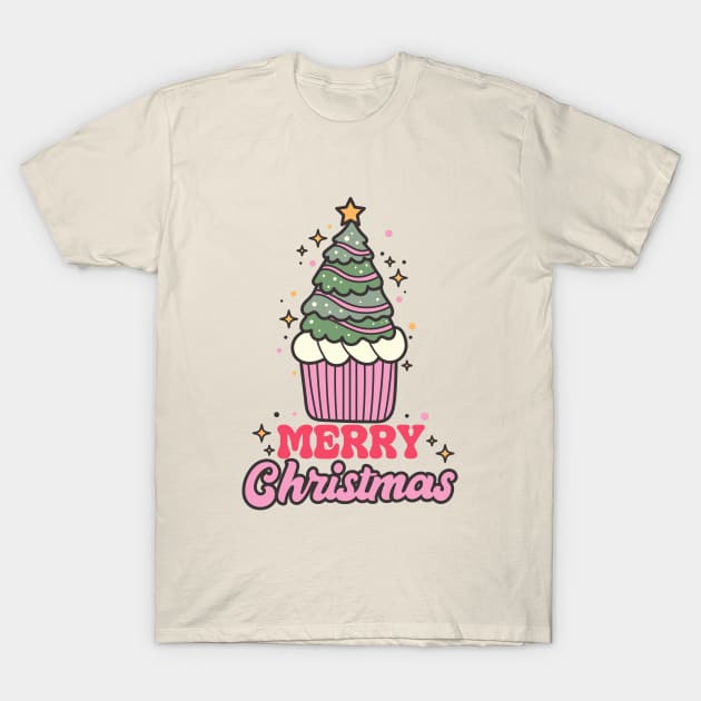 Merry Christmas Cake T-Shirt by Nessanya